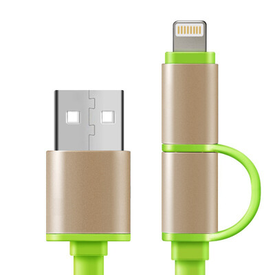 

линия данных Зеленый Juneng (Llano) Apple iPhone6 ​​/ 6s / плюс / 5 / C / S / Ipad про зеленый Android зарядный кабель комбо