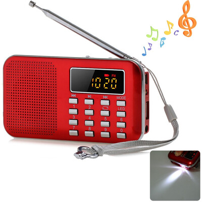 

Mini Portable LCD Digital FM Radio Speaker USB TF Card Mp3 Music Player with LED Light