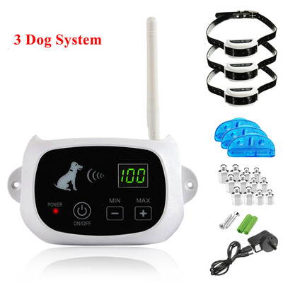 

Wireless Electric Dog Pet Fence Containment System Transmitter Collar Waterproof
