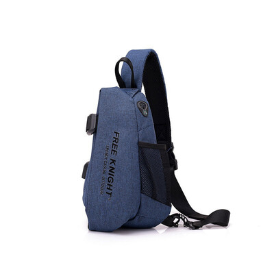 

NeillieN Male Chest bag USB Charging Sling Shoulder bags Mens Leisure Messenger Bag Crossbody ultra-light Outdoor Tourism bags