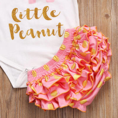 

3PCS Baby Girls Cotton Romper Tops Sequin Dot Shorts Clothes Outfit Set