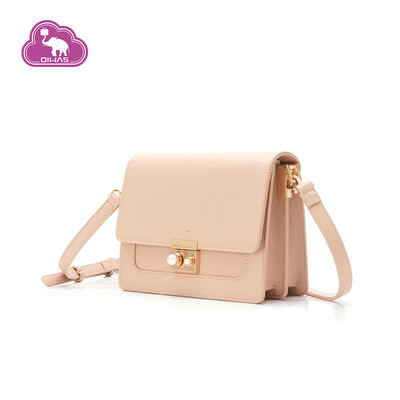 

AiWAS OIWAS Messenger bag handbags fashion wild shoulder small square bag trend ladies bag OCK1733 apricot
