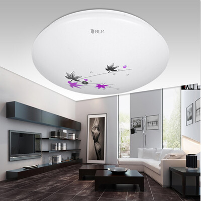 

[Jingdong supermarket] Po Li Huang LED ceiling lamp simple purple maple leaf energy saving living room bedroom study kitchen and toilet balcony ceiling 24W is white light BX-168
