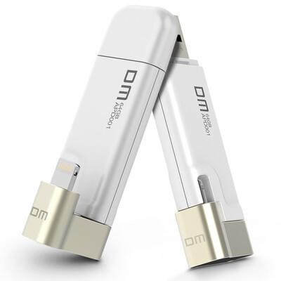 

DM Aiplay Apple Phone U disk APD001 64G Apple official MFi certified iPhone&iPad iMac double-headed rotary U disk white