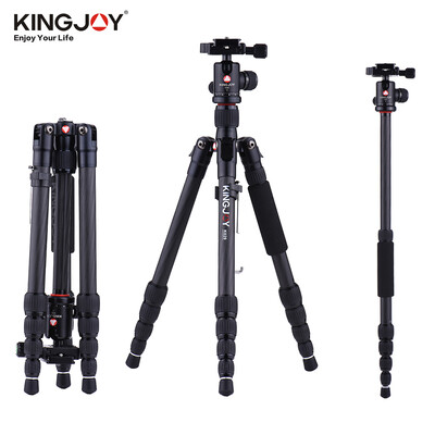 

KINGJOY K029 135cm44ft Lightweight Portable Carbon Fiber Camera Tripod Monopod Trekking Stick with Ball Head Quick Release Plate