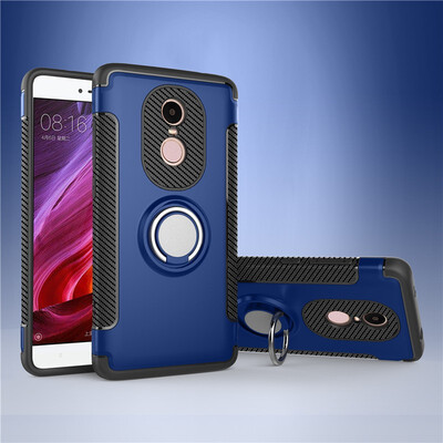 

Fivice Xiaomi Redmi note 4X case PC metal ring shell magnetic car bracket TPU phone case