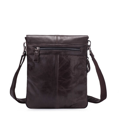 

Baigio Mens Retro Brown Cowihde Leather Casual satchel crossbody Shoulder Bag