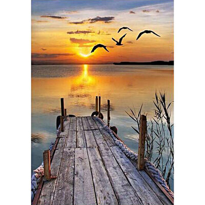 

UpperX 5d diamond embroidery sunset scenery diamond Arts cross stitch diy diamond painting olifant rhinestones needlework