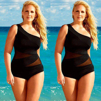 

Femme Grande Taille Maillot de bain Haute Retro Pad une pièce Bikini Tankini
