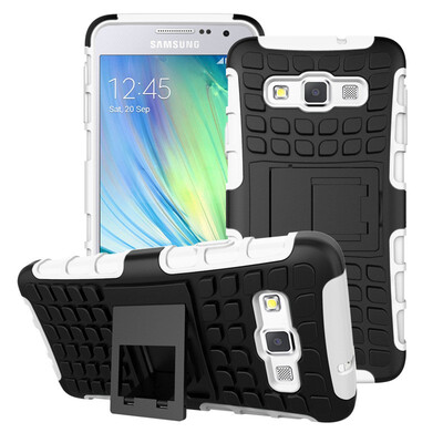 

Fivice Samsung A3 Case TPU anti-fall tire pattern back clip bracket phone case
