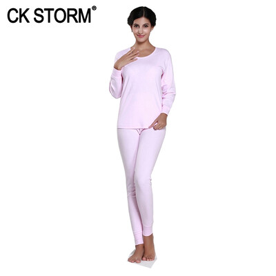 

CK STORM Womens Thermal Underwear Comfortable Cotton Round Neck