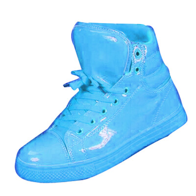 

Women Men Shiny High Top Sport Shoes Waterproof Boot Dance Sneaker Trainers