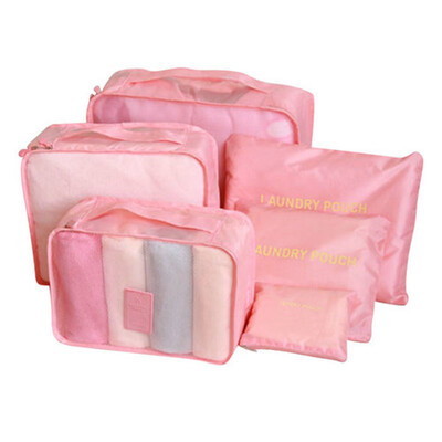 

Set Of 6 Travel Storage Bags Multi-functional Clothing Sorting Packages Kit Travel Packing Sleeves Pouches Set Luggage Organizer