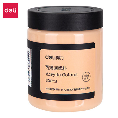 

Deli deli 300ml art painting acrylic paint hand-painted wall painting acrylic paint large bottle outdoor painted textile pigment 73875 flesh color