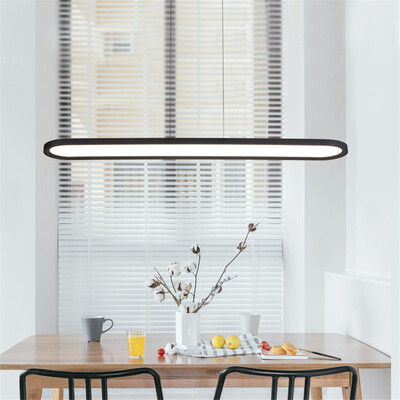 

Baycheer HL482092 60CM Black Acrylic Oval Shaped Led Linear Pendant Lighting
