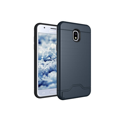 

Fivice Samsung J3 2018 Case TPU all-inclusive anti-drop brushed card with bracket mobile phone case
