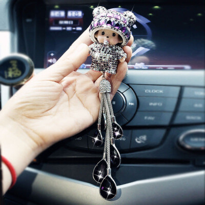 

Car Interior Rear view mirror Pendant lovely Cartoon Doll fashion Automobile Pendants Car Accessories Decoration Ornament gift