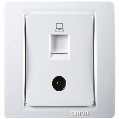 

Simon SIMON переключатель гнездо 53 серии двойной компьютер гнездо C55228S элегантный белый