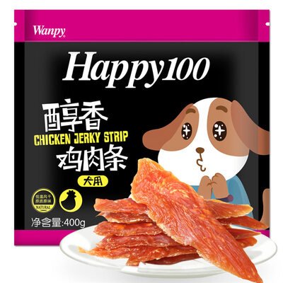 

Naughty Wanpy Meat Meat HAPPY100 Pet Snack Dog Snack Meat Meat Bone Teeth Cleanser Chicken Seeds 400g