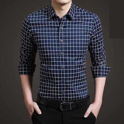 

Men Shirts Long Sleeves 2016 Spring Summer Men Fashion Shirts New Dress Shirts Casual Men Cotton Plaid 5XL Shirts Hot Sale