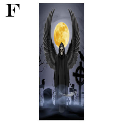 

Ghost Pumpkin Door Sticker Self-adhesive PVC Wall Mural Kitchen Room Decals 3D