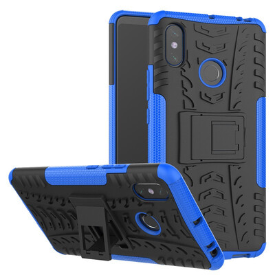 

Fivice Xiaomi MI Max3 Case TPU anti-fall tire pattern back clip bracket phone case