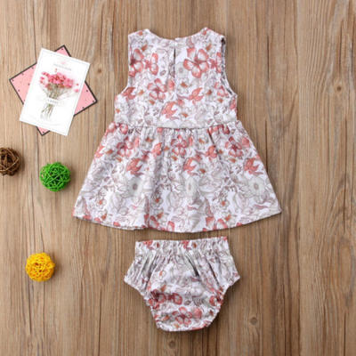 

AU Infant Newborn Baby Girls Floral T-shirt Blouse Tops Briefs Outfit Clothes
