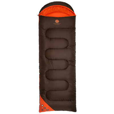 

Heavenly Rock HighRock outdoor spring autumn&winter three seasons envelope camping with a hat can be spliced ​​sleeping bag fir 350g right open brown