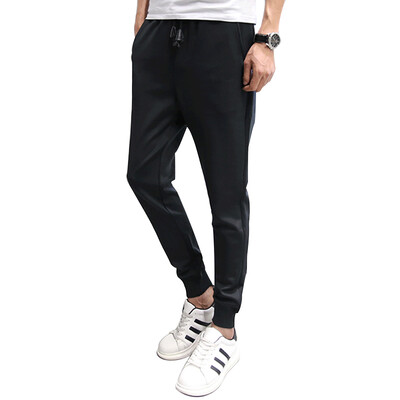 

(MSEK) XK3203 men's sports casual pants loose trousers Korean fashion trousers shirt pants blue blue XL