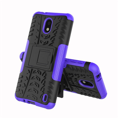 

Fivice Nokia 2 Case TPU anti-fall tire pattern back clip bracket phone case