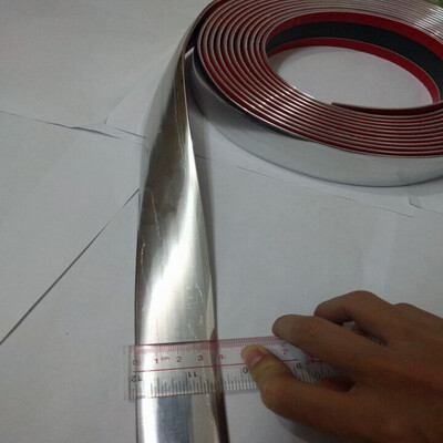

Silver 1M 40mm Car Truck 4x4 SUV Pickup Chrome DIY Moulding Trim Strip For Door Bumper Front Rear Tailgate Decoration Stylish