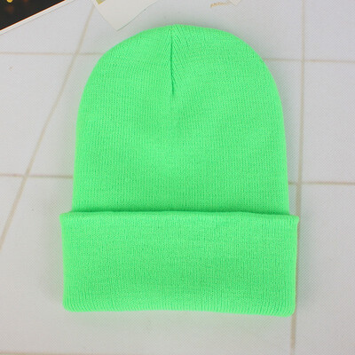 

Fluorescent cap acrylic wool cap men&women couples autumn&winter knitted caps