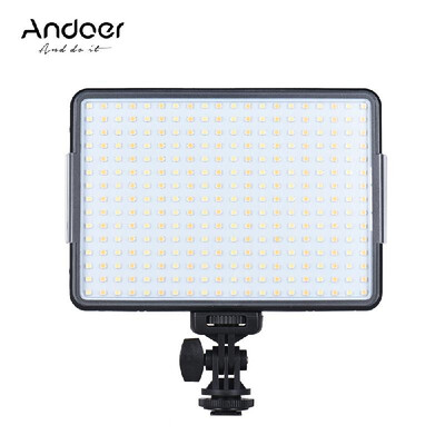 

Andoer PAD300 Professional Dimmable LED Video Light Fill Light 3200K5600K Bi-Color Temperature 20W CRI90 for Portrait Wedding Ph