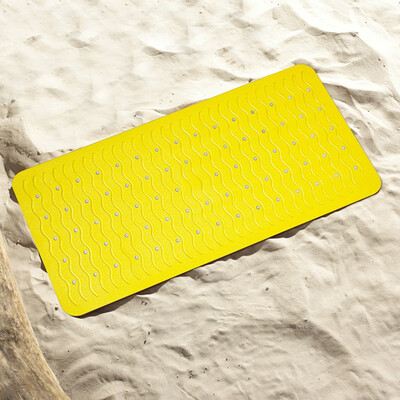 

Germany Ryder RIDDER rectangular wave hollow bathroom mat rubber material 38×80cm yellow 68304