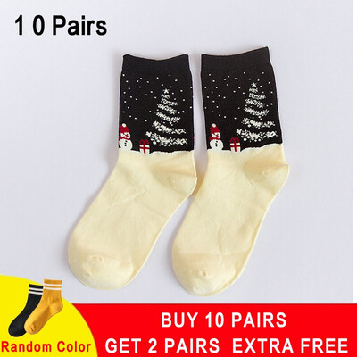 

2018 New Design Christmas Santa Claus Socks Women Cotton Short Elk Winter Socks Cartoon Deer Snow Man Cute Socks New Year Gift