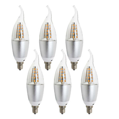 

SUPli 6PCS 5W E14 LED Candle Lights CA35 Warm White White Decorative AC 220-240 AC 110-130 V
