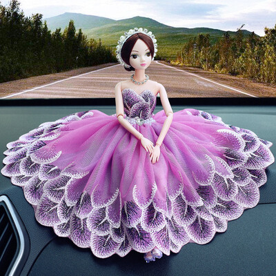 

1Pcs Beautiful Barbie Dolls Sweet decorative doll wedding special handmade Doll car interior display decorations accessories