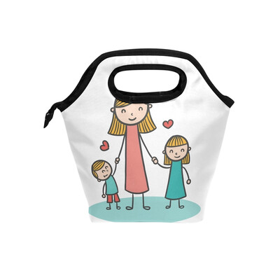 

Lunch Bag Mommy And Baby Tote Travel Picnic Insulated Handbags Portable Zipper Lunch Bag Box