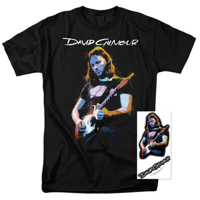 

David Gilmour Pink Floyd Guitar T Shirt & Exclusive Stickers