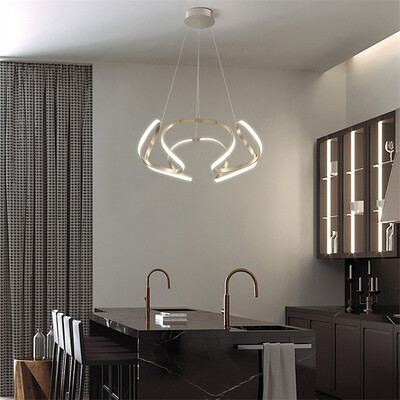

Baycheer HL487573 Dining Kitchen Low Profile Chandeliers LED Pendant Light 2362"Wide 62W White Light
