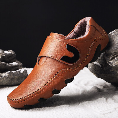 

Mens Shoes Casual Work Shoes Fashion Formal Shoes Genuine Leather Shoes For Men Can Add Cotton Black Brown Yellow Size 38-46