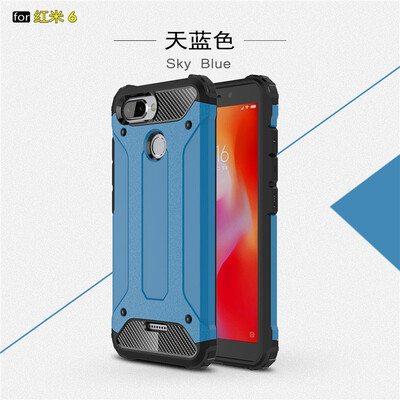 

Fivice Xiaomi Redmi 6 case Luxury Silicone Diamond Armor PC Hard Shell Phone Case