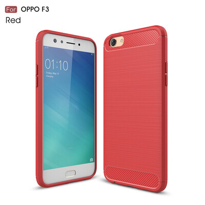 

Fivice OPPO F3A77 case Luxury brushed carbon fiber TPU soft shell