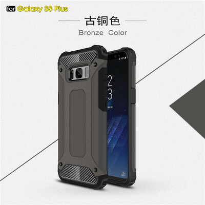 

Fivice Samsung Galaxy S8 plus case Luxury Silicone Diamond Armor PC Hard Shell Phone Case