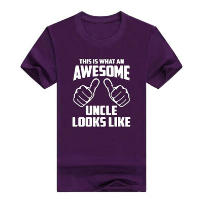 

Awesome Uncle Looks Like - Funny Family Relationship Nephew Niece - Adult Mens Cotton T-Shirt
