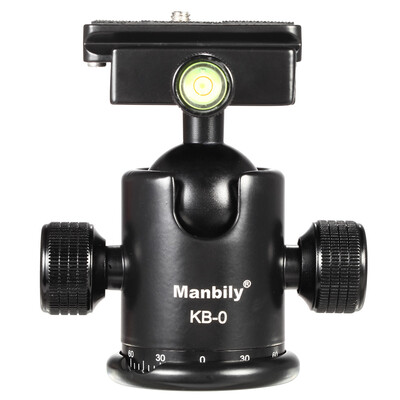 

Manbily KB-0 Professional Tripod Head Camera Ball Head Panoramic Head Sliding Rail Head with 2 Built-in Spirit Levels Aluminum All