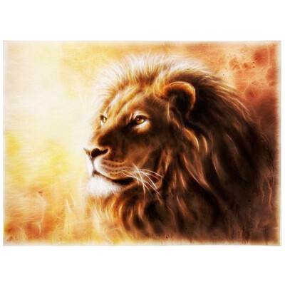 

UpperX Unframed Modern Abstract Art Canvas Oil Painting Picture Print Home Wall Decor Pattern 1Pc Lion