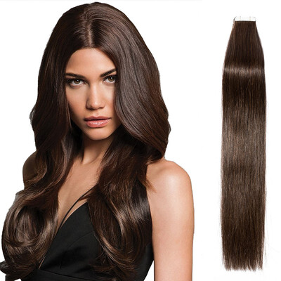 

16-24 inch Women Human Tape In Skin Weft Real Hair Extensions TAPE HUMAN HAIR 100 Brazilian Virgin Hair