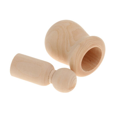 

UpperX 10 Pieces Lot Plain Unpainted Blank Natural Wooden Peg People Nesting Set DIY Montessori Toy Kids