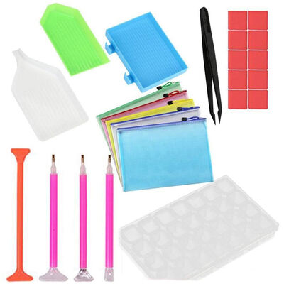 

UpperX Diamond Painting Tools 20 Pieces Diamond Painting Tools 5D DIY Diamond Painting Accessories Diamond Cross Stitch Kits